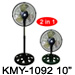 KMY-1091 10” Ventilador Tres En Uno