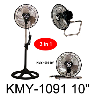 KMY-1091 10” Ventilador Tres En Uno